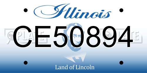 CE50894 Illinois License Plate
