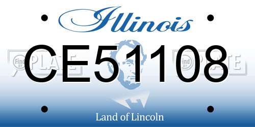 CE51108 Illinois License Plate
