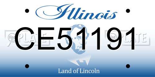 CE51191 Illinois License Plate