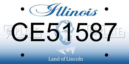 CE51587 Illinois License Plate