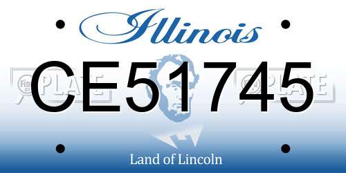 CE51745 Illinois License Plate
