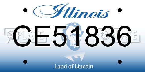 CE51836 Illinois License Plate