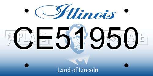 CE51950 Illinois License Plate