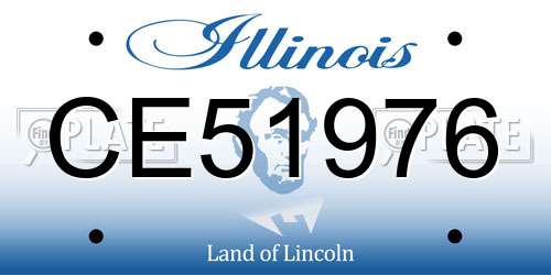 CE51976 Illinois License Plate