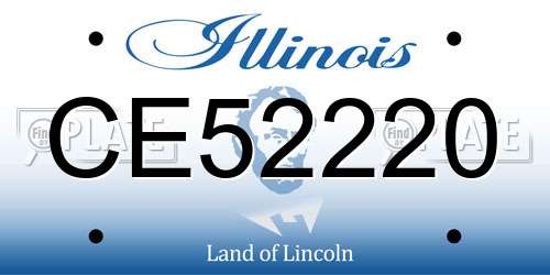 CE52220 Illinois License Plate