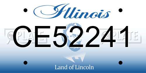 CE52241 Illinois License Plate