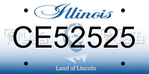 CE52525 Illinois License Plate