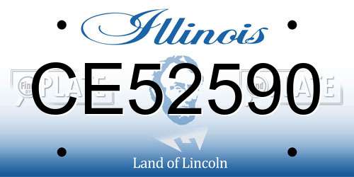 CE52590 Illinois License Plate