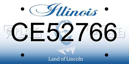 CE52766 Illinois License Plate