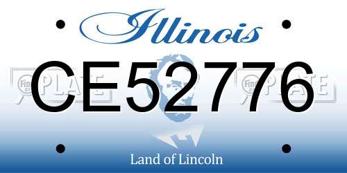 CE52776 Illinois License Plate