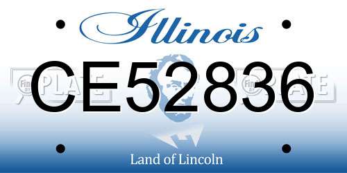 CE52836 Illinois License Plate