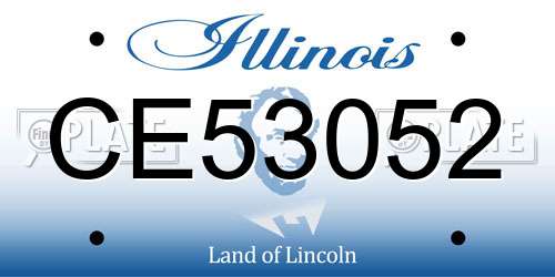 CE53052 Illinois License Plate