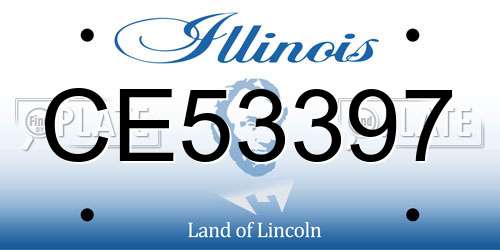 CE53397 Illinois License Plate