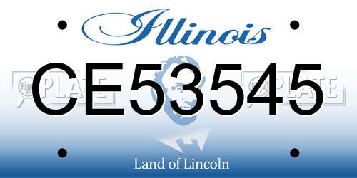 CE53545 Illinois License Plate