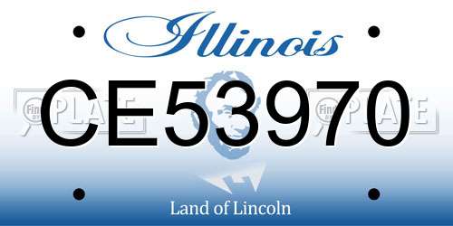 CE53970 Illinois License Plate