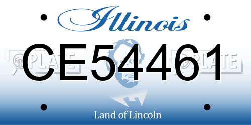 CE54461 Illinois License Plate