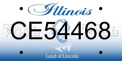 CE54468 Illinois License Plate