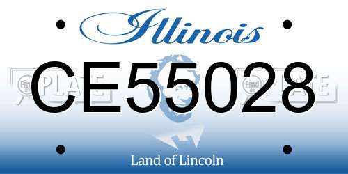 CE55028 Illinois License Plate