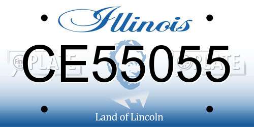 CE55055 Illinois License Plate
