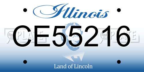 CE55216 Illinois License Plate
