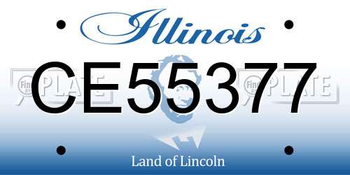 CE55377 Illinois License Plate