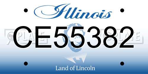 CE55382 Illinois License Plate