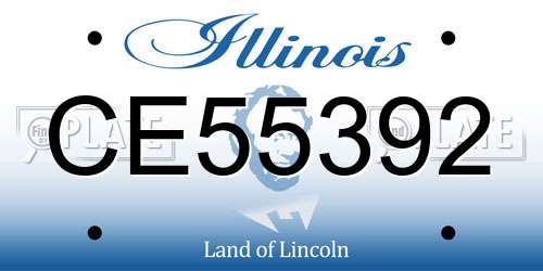 CE55392 Illinois License Plate