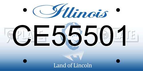 CE55501 Illinois License Plate