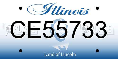 CE55733 Illinois License Plate