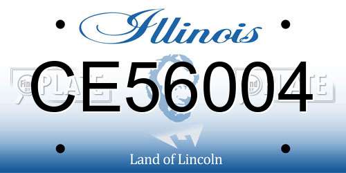 CE56004 Illinois License Plate