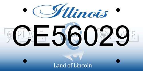 CE56029 Illinois License Plate