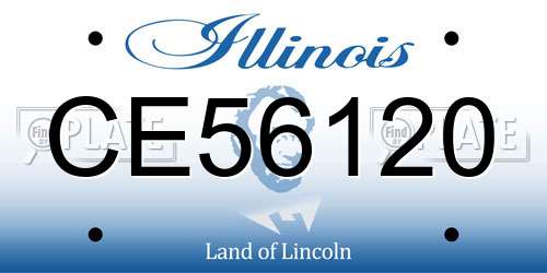 CE56120 Illinois License Plate