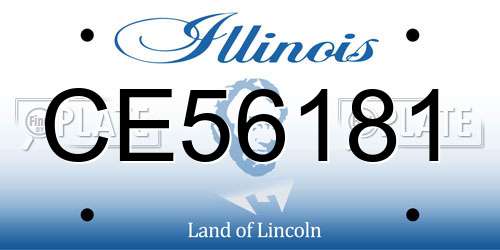 CE56181 Illinois License Plate