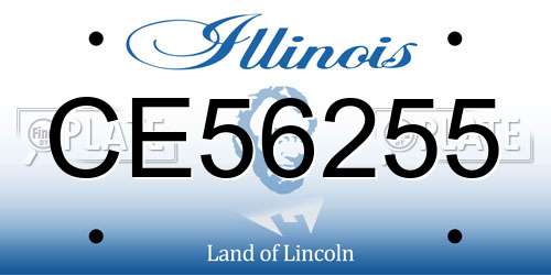 CE56255 Illinois License Plate