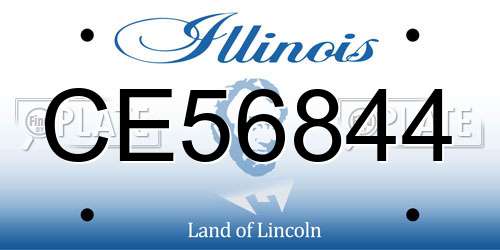 CE56844 Illinois License Plate