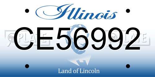 CE56992 Illinois License Plate