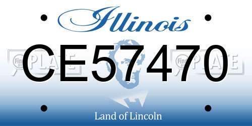 CE57470 Illinois License Plate