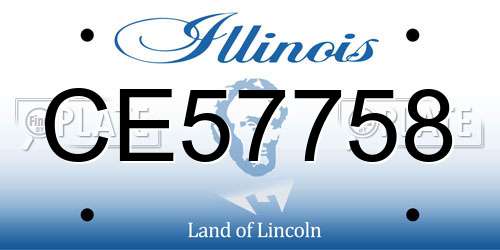 CE57758 Illinois License Plate