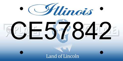 CE57842 Illinois License Plate