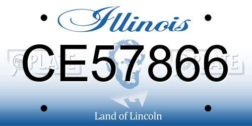 CE57866 Illinois License Plate