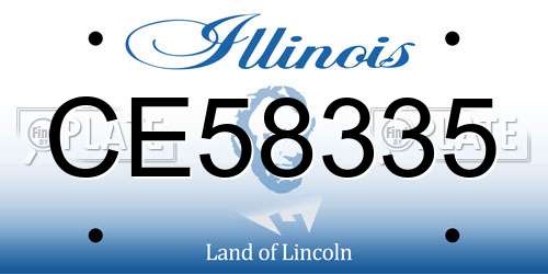 CE58335 Illinois License Plate