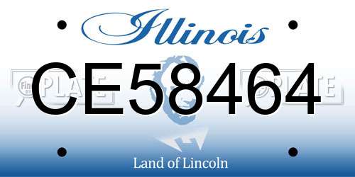 CE58464 Illinois License Plate