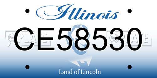 CE58530 Illinois License Plate