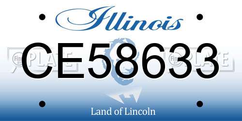 CE58633 Illinois License Plate