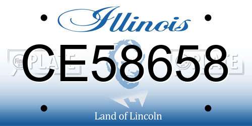 CE58658 Illinois License Plate