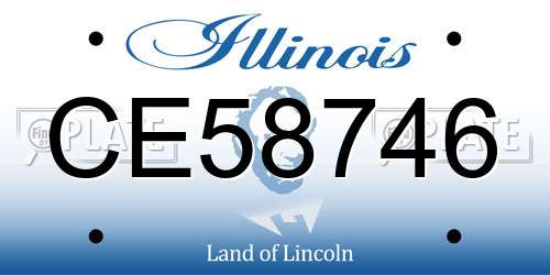 CE58746 Illinois License Plate