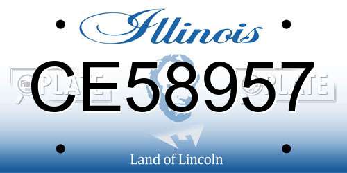 CE58957 Illinois License Plate