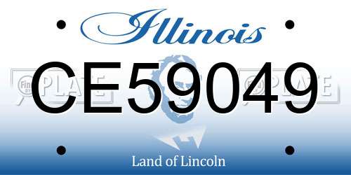 CE59049 Illinois License Plate