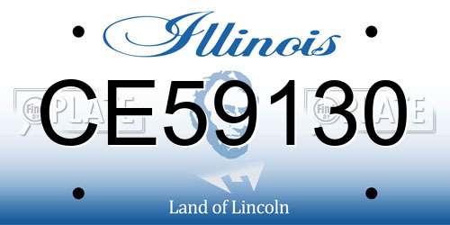 CE59130 Illinois License Plate