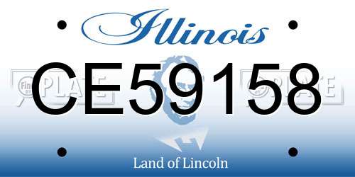 CE59158 Illinois License Plate